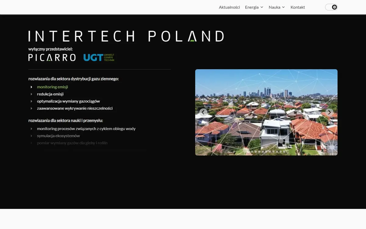 intertechpoland.pl: the home page for Picarro and UGT.